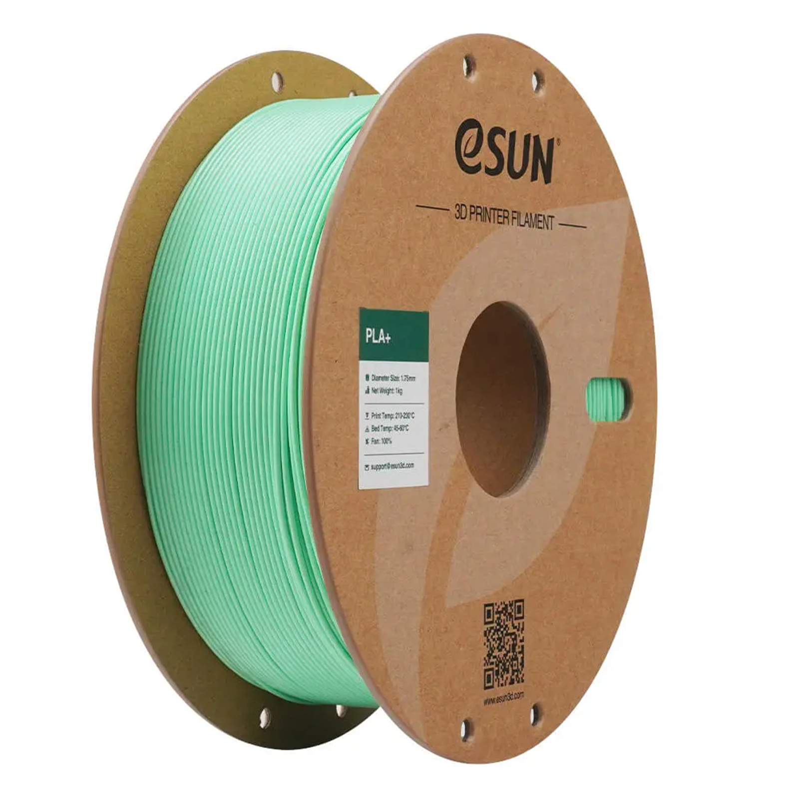 فیلامنت PLA+ سبز نعنایی (Mint Green) برند ایسان (eSUN) 1Kg 1.75mm