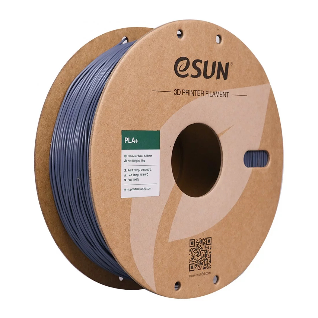فیلامنت PLA+ خاکستری (Grey) برند ایسان (eSUN) 1Kg 1.75mm