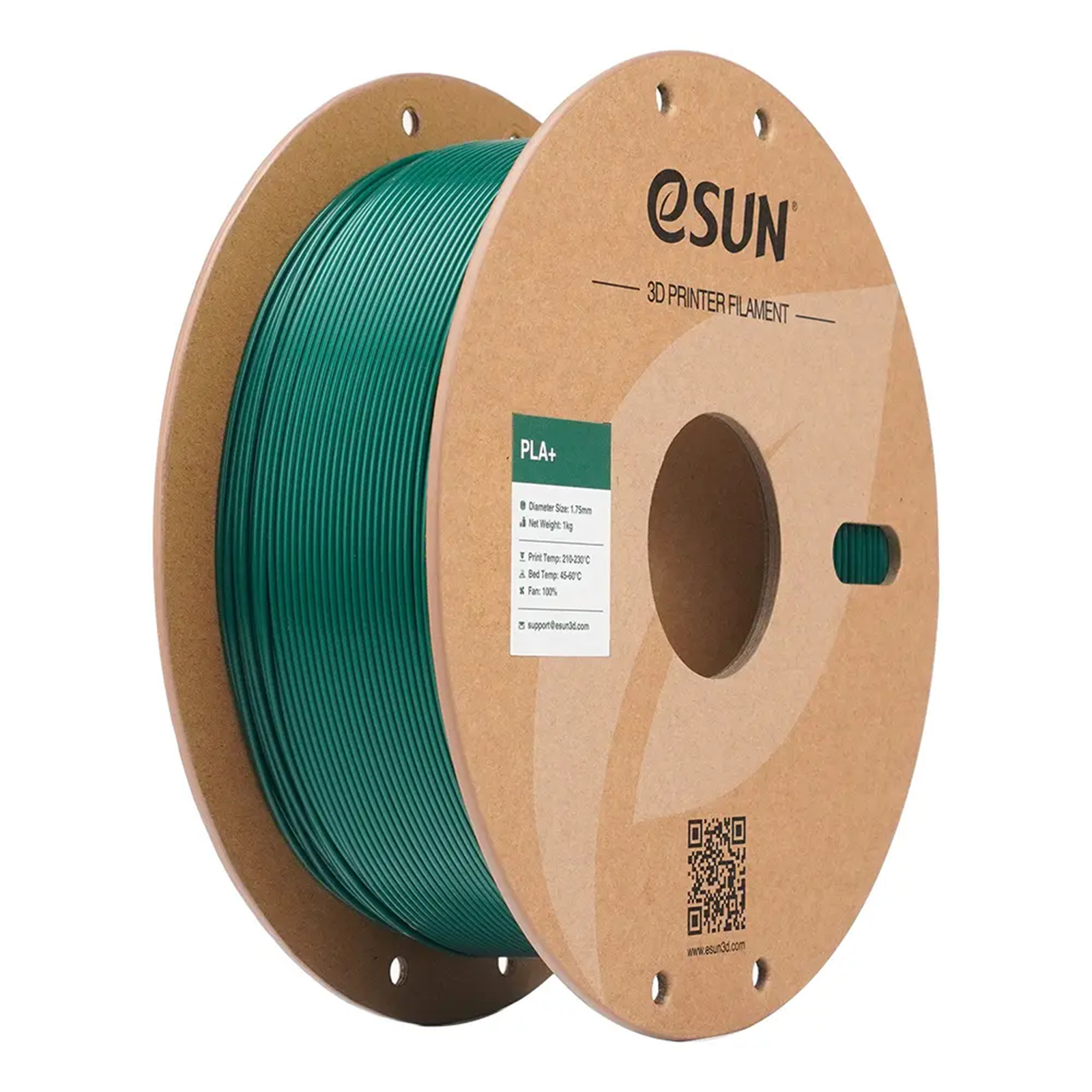 فیلامنت PLA+ سبز هالی (Holly Green) برند ایسان (eSUN) 1Kg 1.75mm
