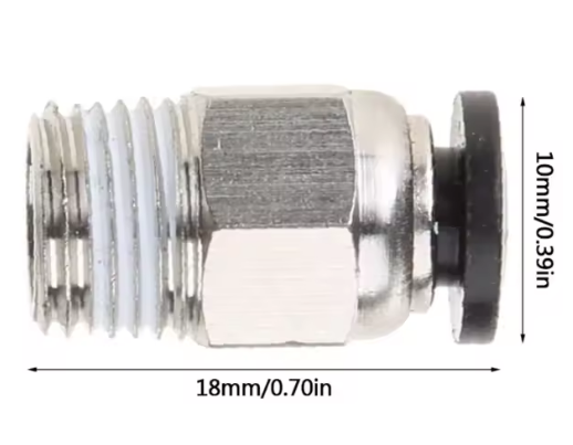 رابط پنوماتیکPC4-01 مناسب لوله تفلون 4 میلیمتر