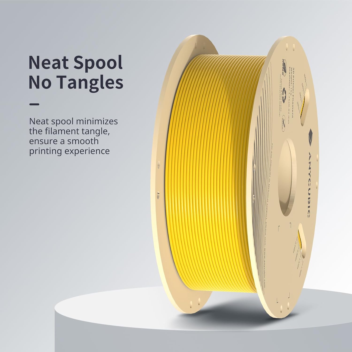 فیلامنت pla plus زرد (Vibrant Yellow) برند انیکیوبیک 1KG 