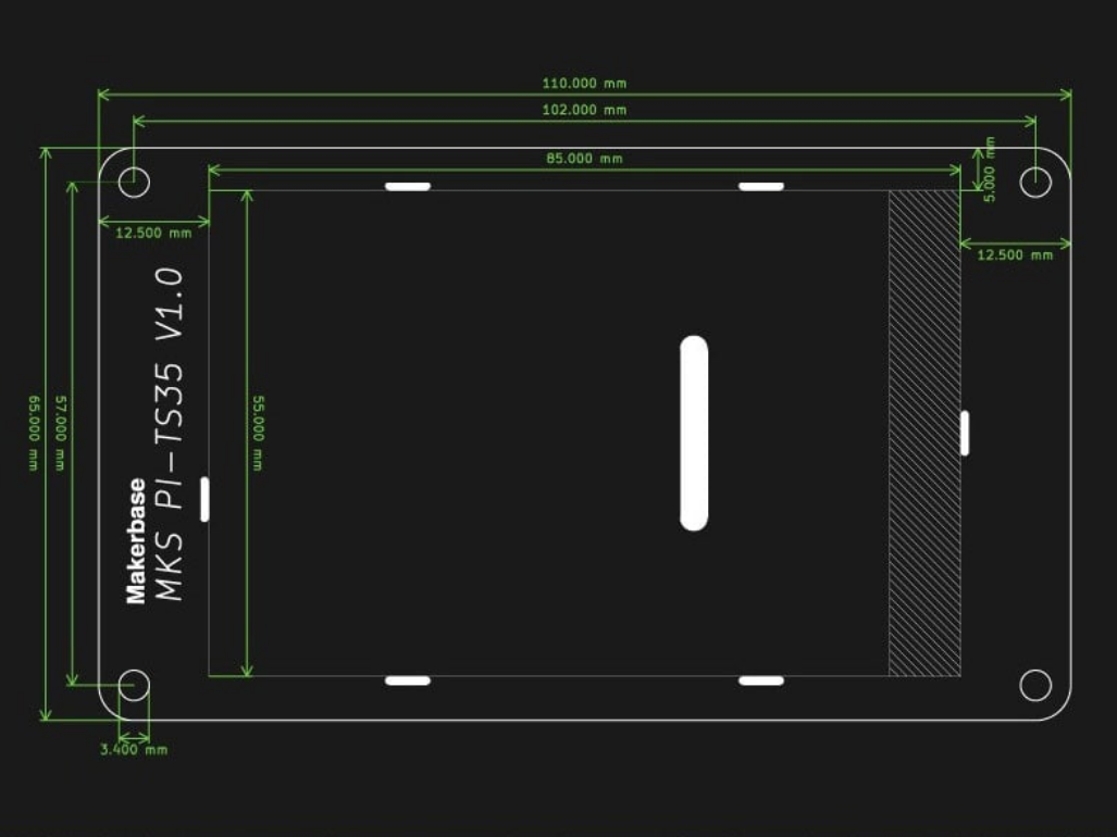 نمایشگر و کنترلر ال سی دی لمسی و رنگی پرینتر سه بعدی مدل MKS PI-TS35
