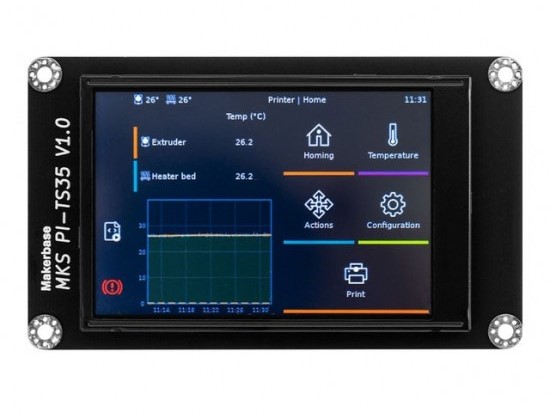 نمایشگر و کنترلر ال سی دی لمسی و رنگی پرینتر سه بعدی مدل MKS PI-TS35