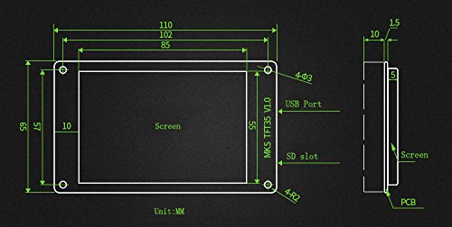کنترلر و نمایشگر لمسی Makerbase مدل MKS TFT35 V1.0